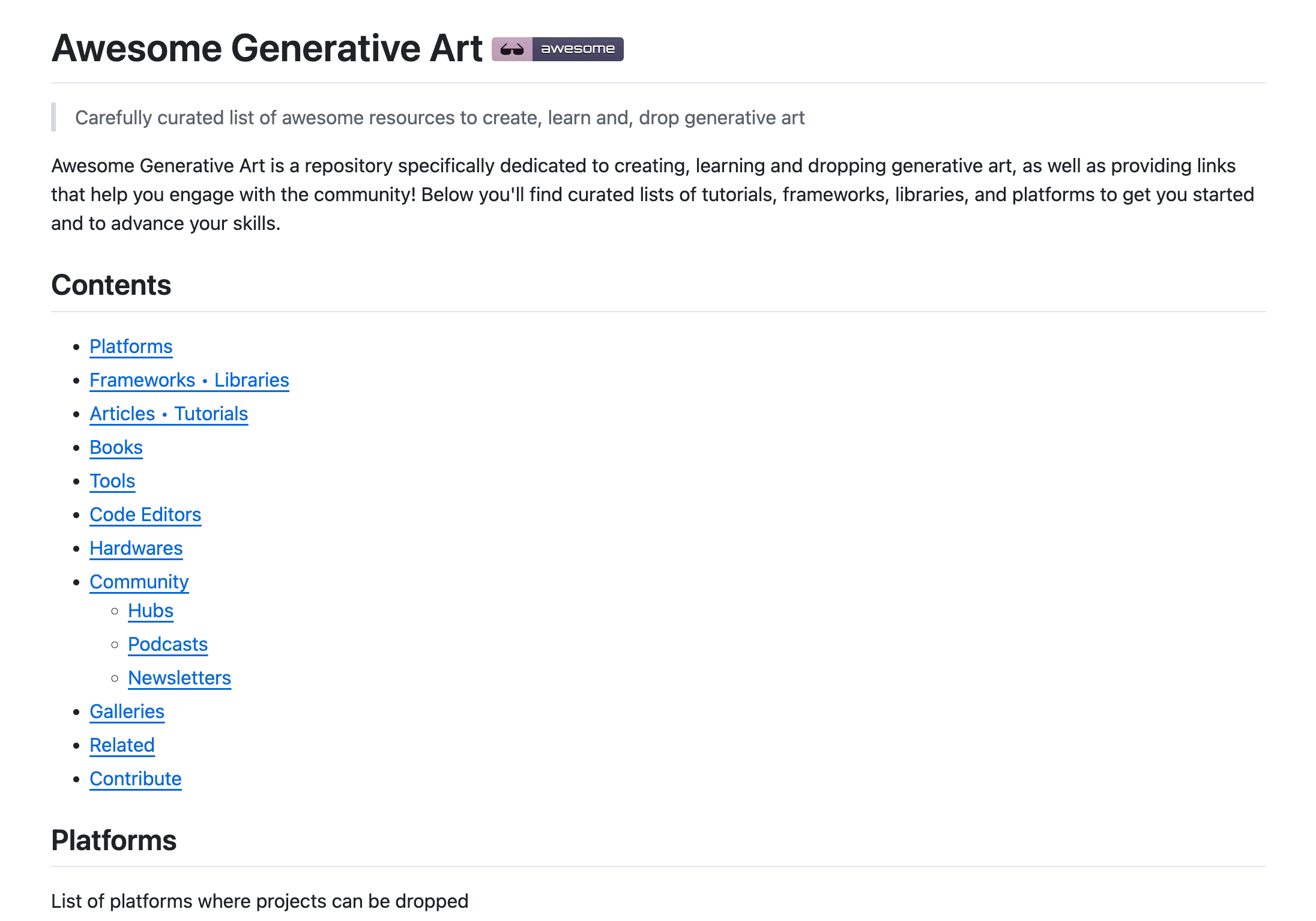 Awesome Generative Art