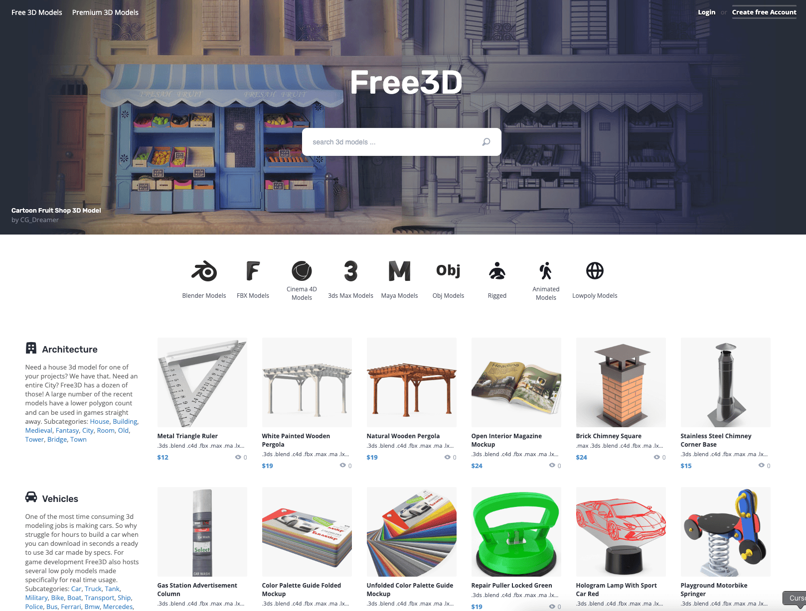 Free3D Models
