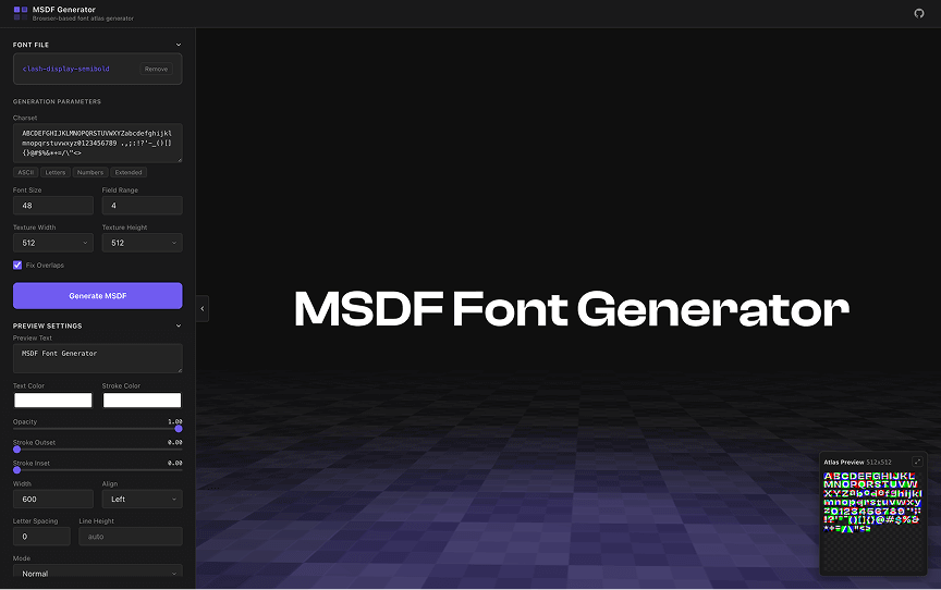 MSDF Font Generator