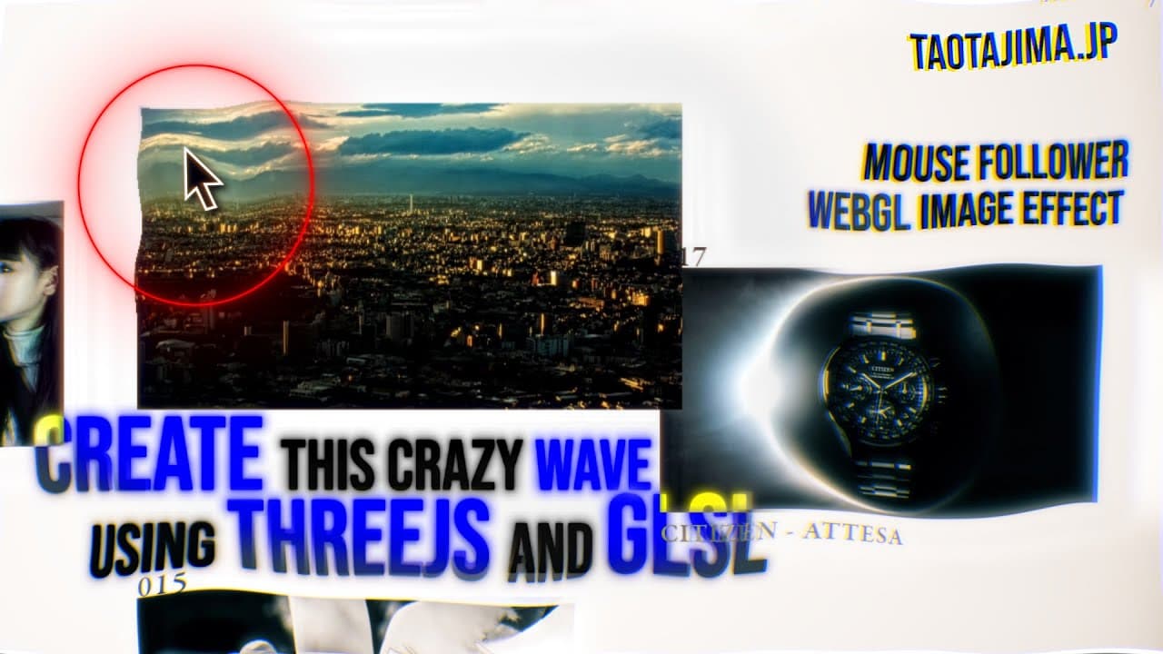 threejs image wave effect