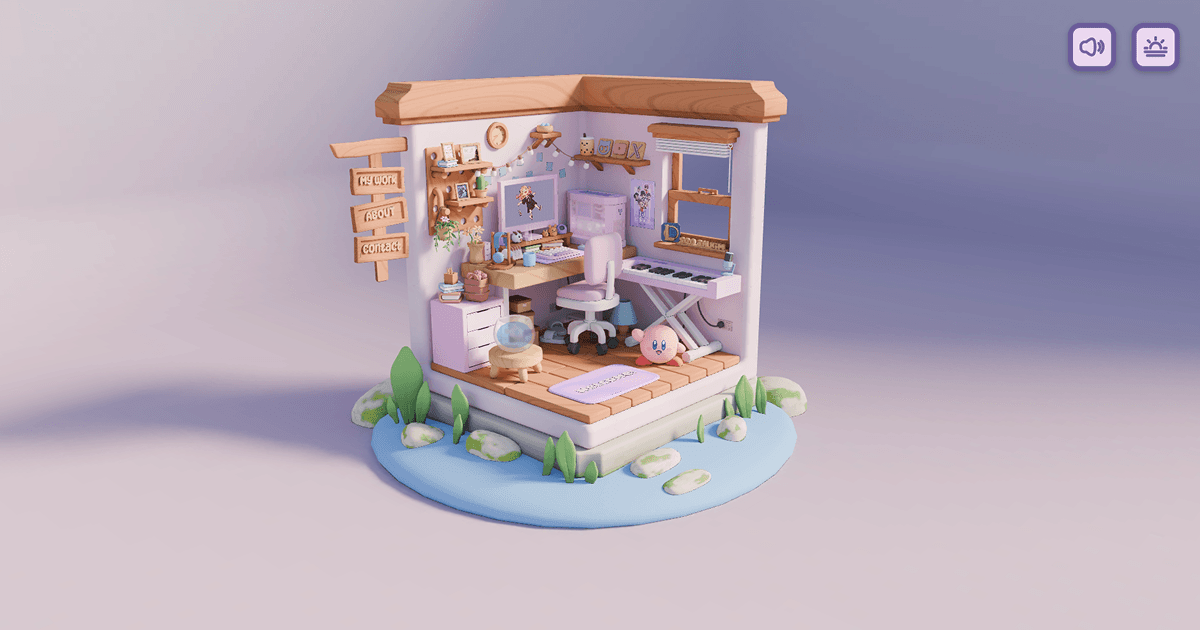 Create a Cute Award-Winning Room Portfolio with Three.js and Blender