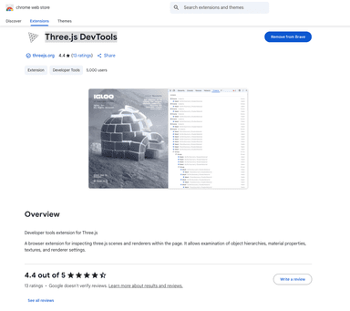 Three.js DevTools