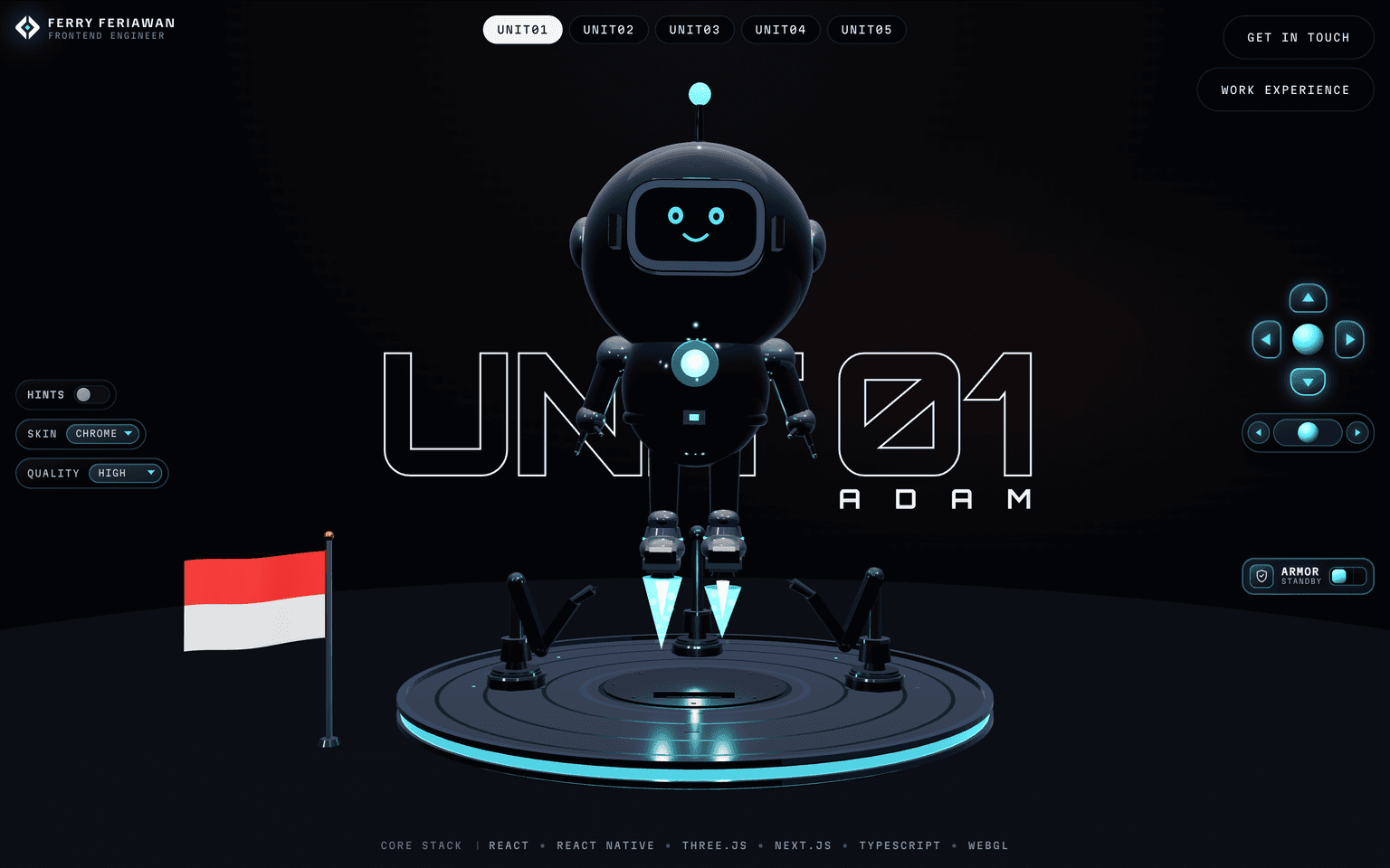 Meet My Robot: An Interactive Three.js Portfolio