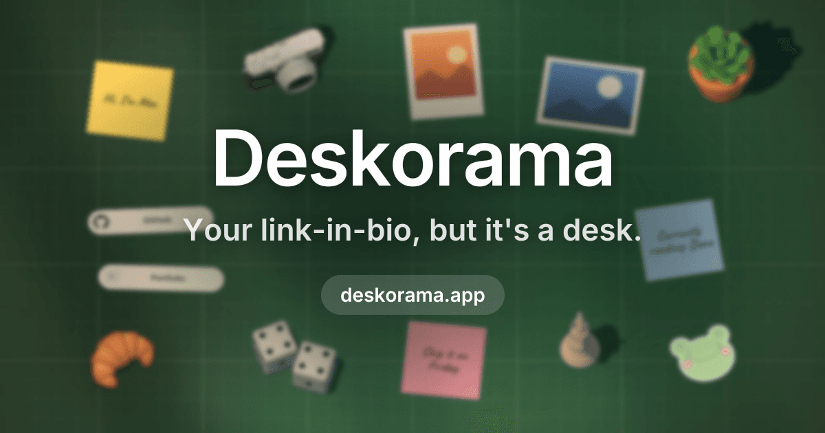 Deskorama — a Three.js/WebGL project